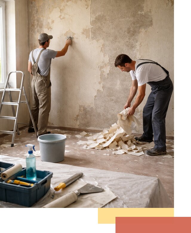 Снятие старых обоев в Батайске быстро и качественно