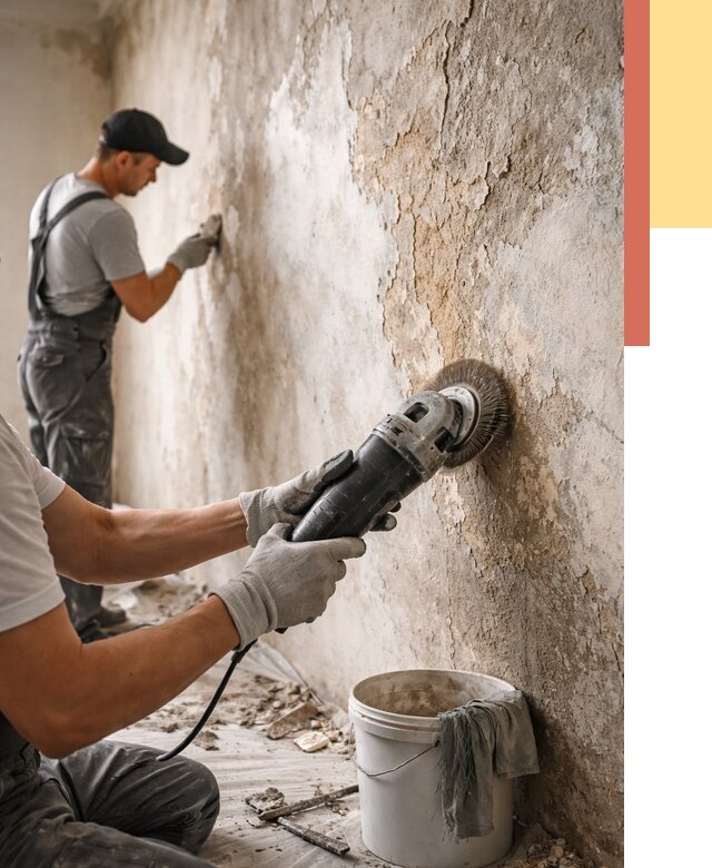 Снятие и удаление краски со стен в Батайске от 2125 руб. — ОТДЕЛОЧНИК-Бтс