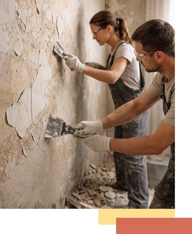 Снятие старой шпаклевки и подготовка поверхностей в Батайске