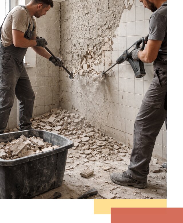 Демонтаж плитки со стен в Батайске быстро и аккуратно