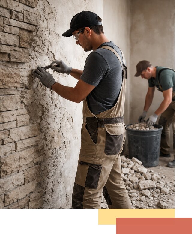 Демонтаж декоративного камня в Батайске профессионально и безопасно