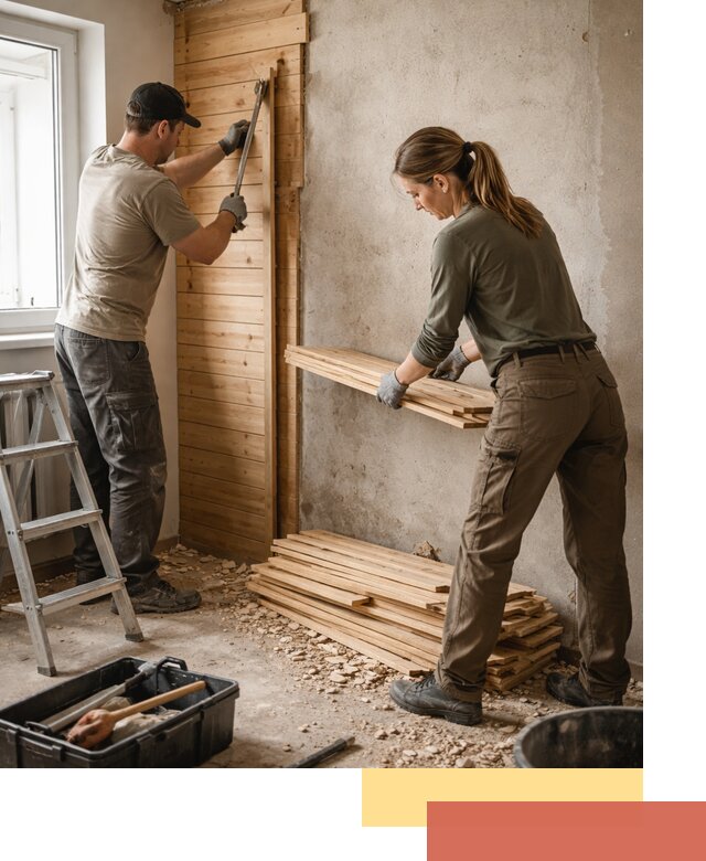 Демонтаж вагонки со стен в Батайске — профессиональный демонтаж