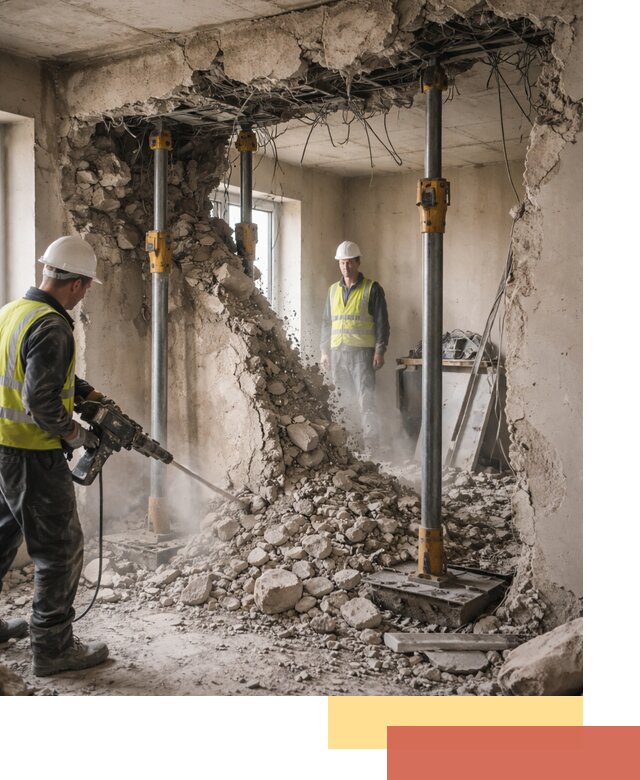 Снос несущих стен в Батайске с гарантией безопасности и качества