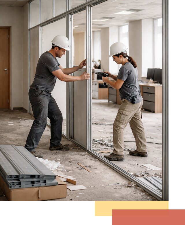 Демонтаж алюминиевых перегородок в Батайске быстро и аккуратно