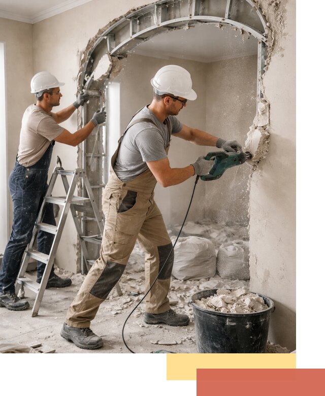 Демонтаж гипсокартонной арки в Батайске быстро и аккуратно