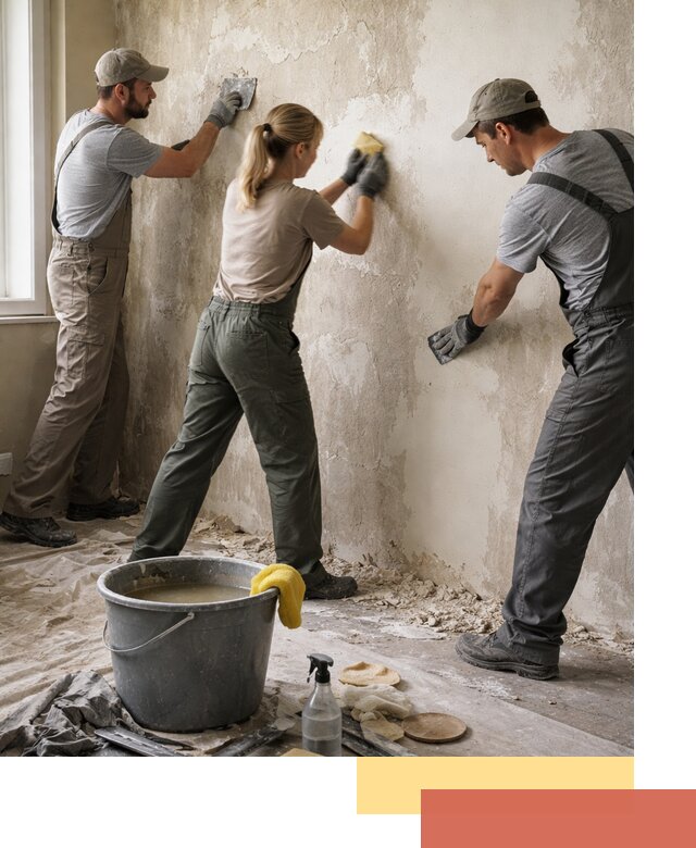 Очистка стен от клея и грунтовки в Батайске качественно и быстро