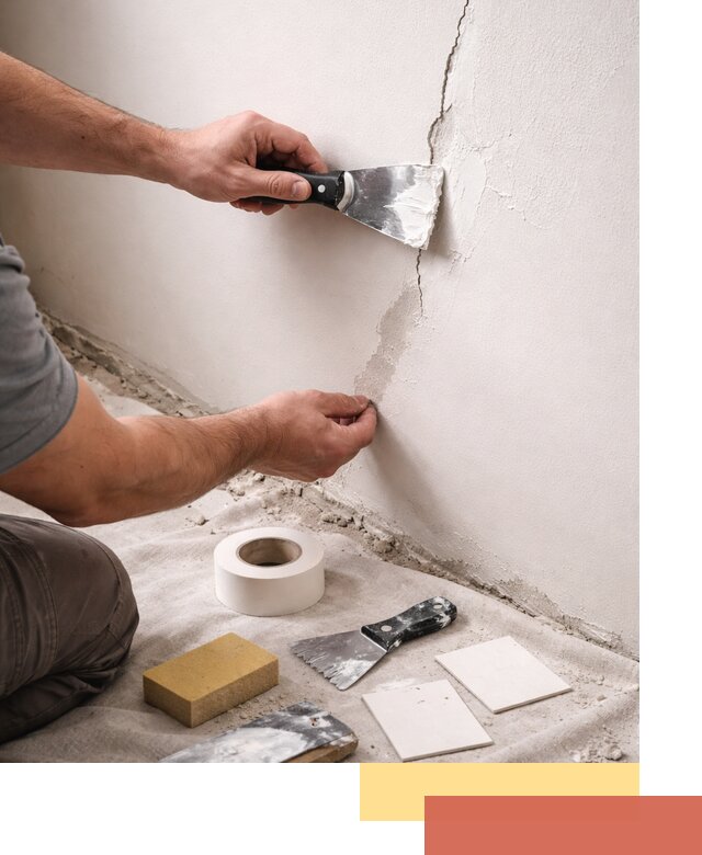 Заделка трещин и сколов в стенах и потолках в Батайске