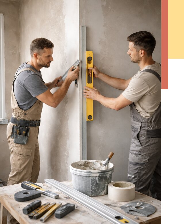 Выведение углов стен в Батайске от 1872 руб. быстро и недорого | ОТДЕЛОЧНИК-Бтс