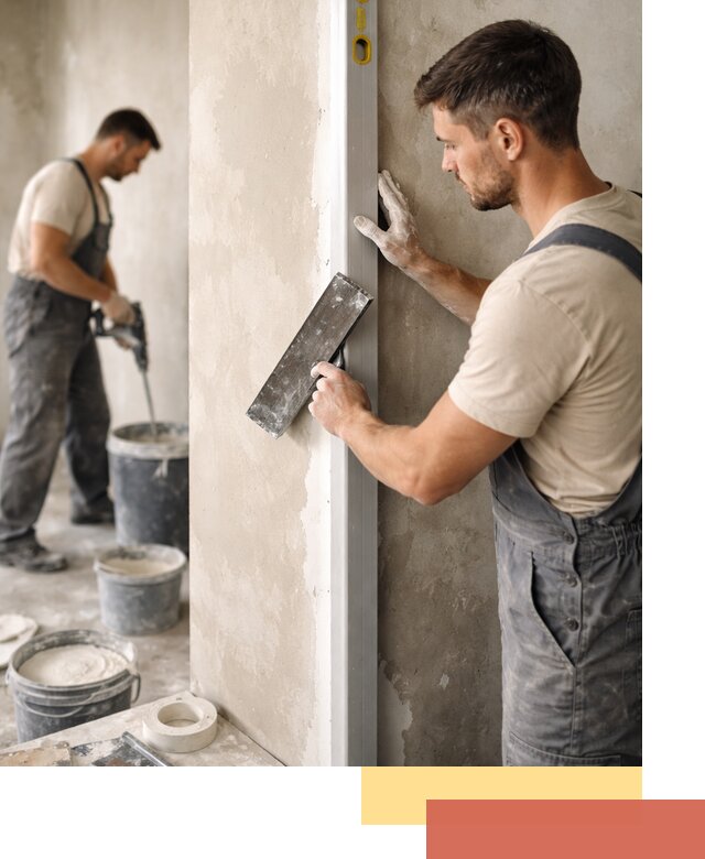 Выведение углов стен в Батайске: монтаж и оштукатуривание