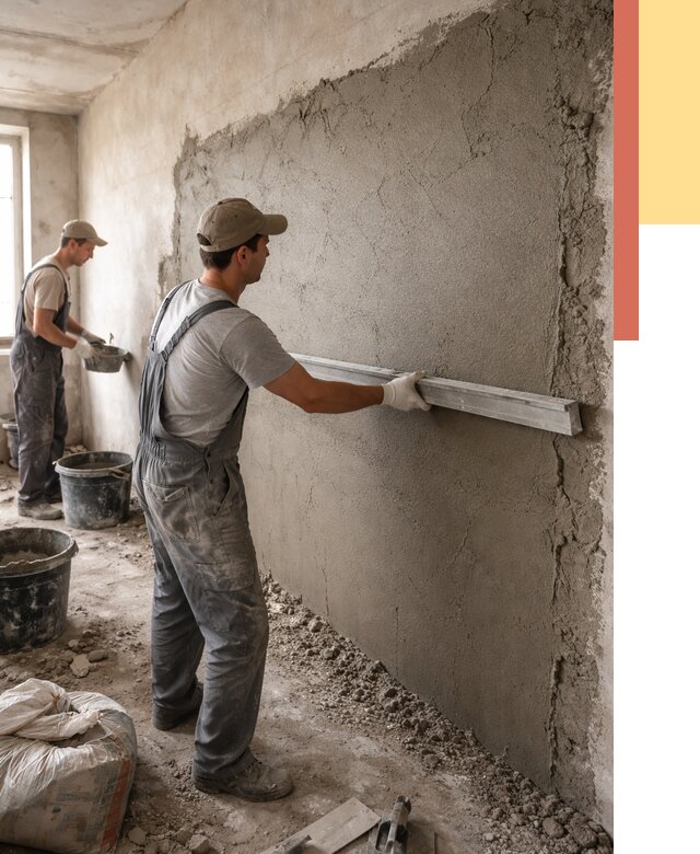 Цементная штукатурка стен в Батайске от 4554 руб/м2 — быстро и недорого | ОТДЕЛОЧНИК-Бтс