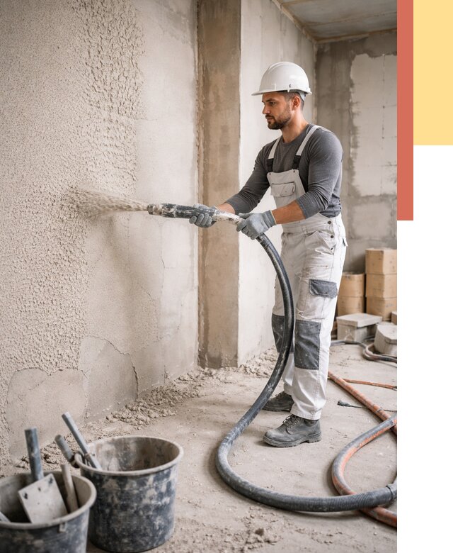 Машинная штукатурка стен в Батайске под ключ от 6579 руб./м2 | ОТДЕЛОЧНИК-Бтс