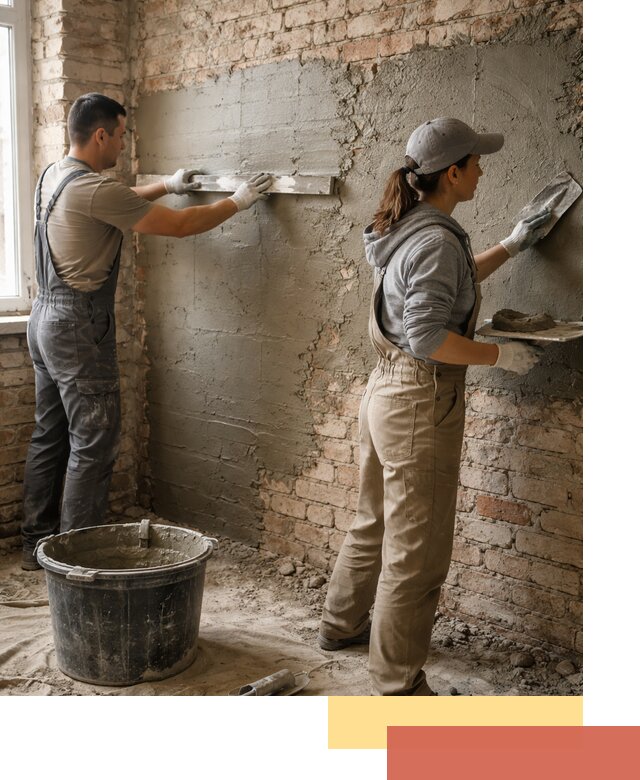 Штукатурка кирпичных стен в Батайске — качественно и надежно