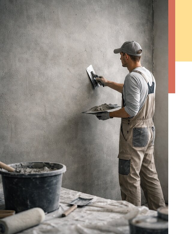 Декоративная штукатурка под бетон в Батайске от 2530 руб./м² — нанесение под ключ | ОТДЕЛОЧНИК-Бтс