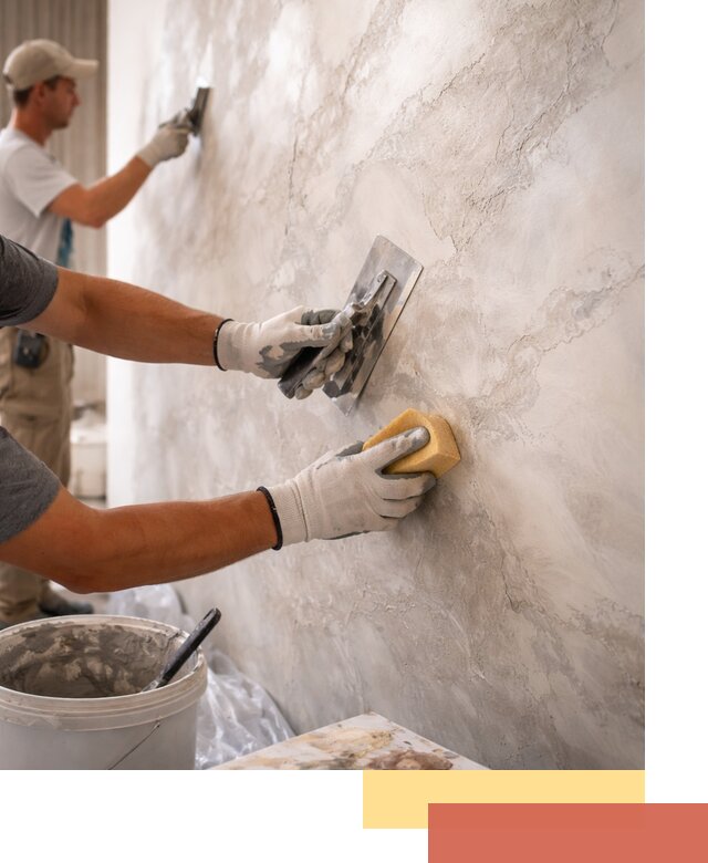 Декоративная штукатурка под мрамор в Батайске для стен и потолков