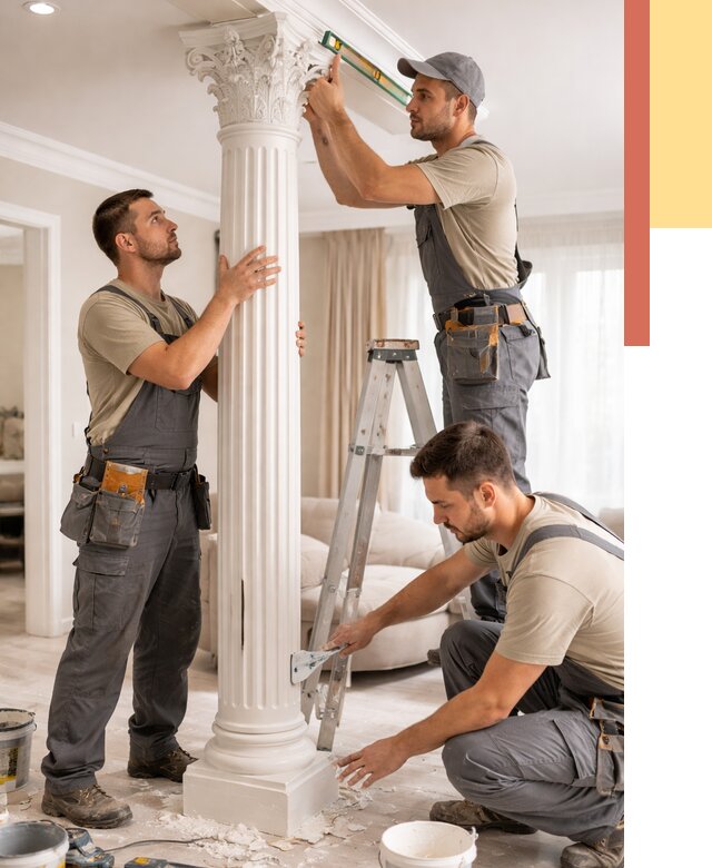 Установка декоративных колонн в Батайске от 12145 руб. под ключ | ОТДЕЛОЧНИК-Бтс