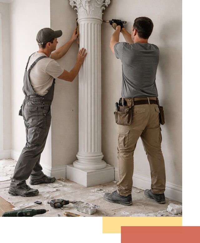 Установка декоративных колонн в Батайске под ключ