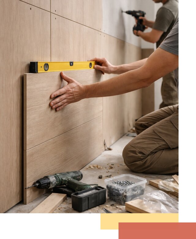 Профессиональный монтаж МДФ панелей на стены в Батайске