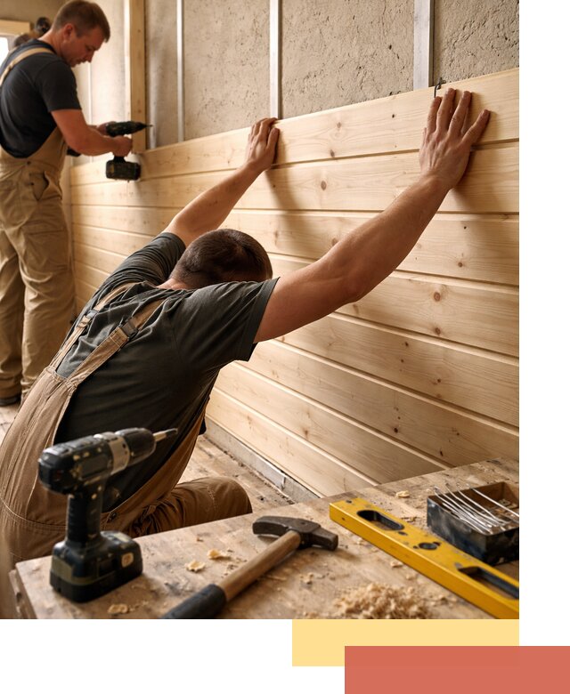 Монтаж деревянной вагонки на стены в Батайске быстро и качественно