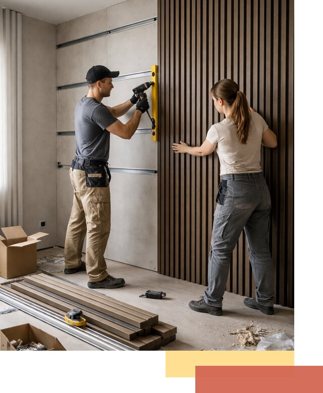 Монтаж реечных панелей на стены в Батайске