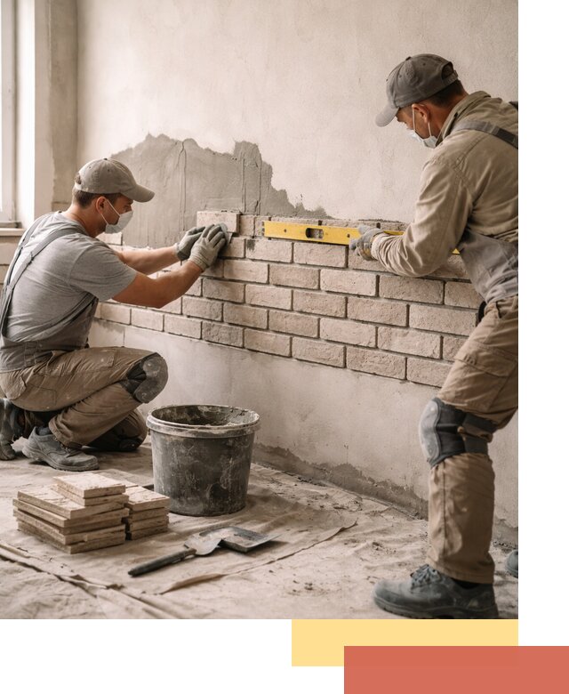 Монтаж декоративного кирпича профессионально в Батайске