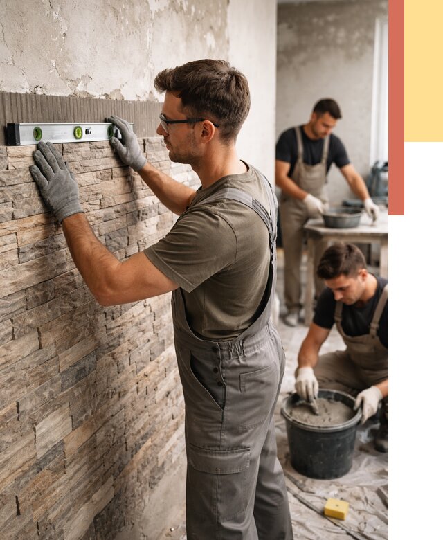 Монтаж искусственного камня в Батайске от 4554 руб. под ключ | ОТДЕЛОЧНИК-Бтс