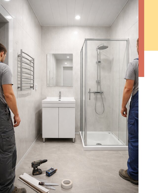 Отделка ванной комнаты панелями ПВХ в Батайске от 4554 руб. за м2 | ОТДЕЛОЧНИК-Бтс