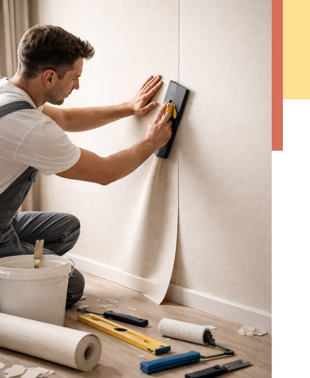 Поклейка виниловых обоев в Батайске от 4554 руб. | Быстро и недорого — ОТДЕЛОЧНИК-Бтс