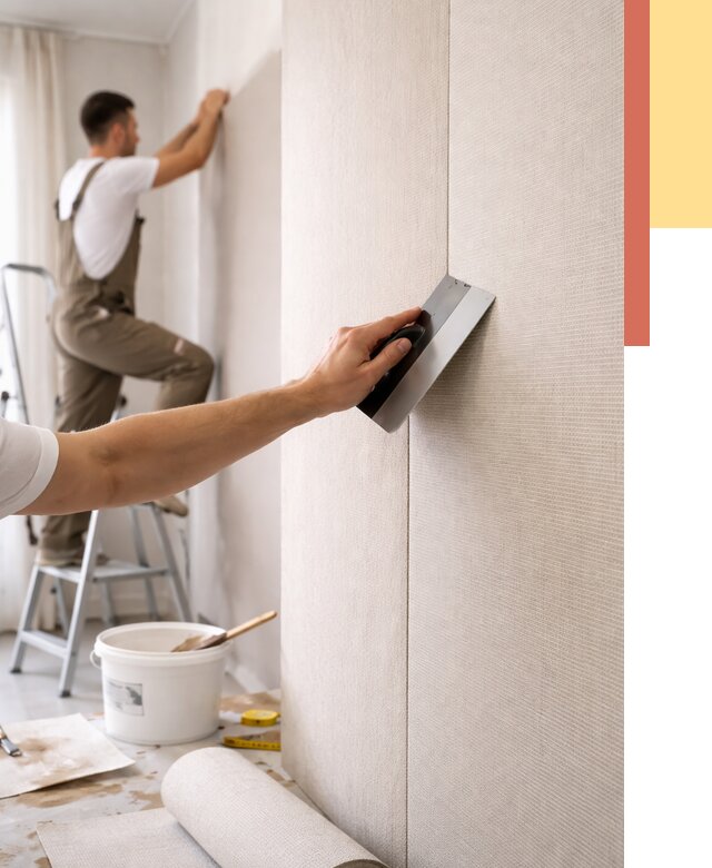 Поклейка текстильных обоев в Батайске от 4554 руб. под ключ | ОТДЕЛОЧНИК-Бтс