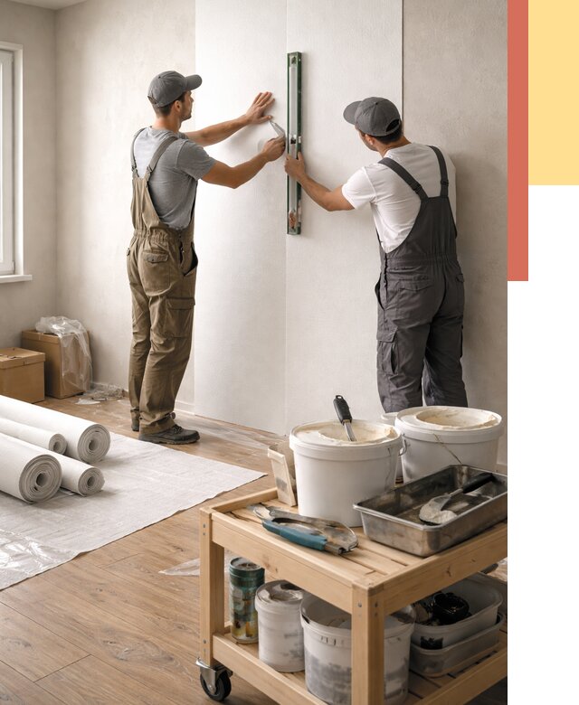 Поклейка стеклообоев в Батайске от 6579 руб. за м2 — быстро и недорого | ОТДЕЛОЧНИК-Бтс