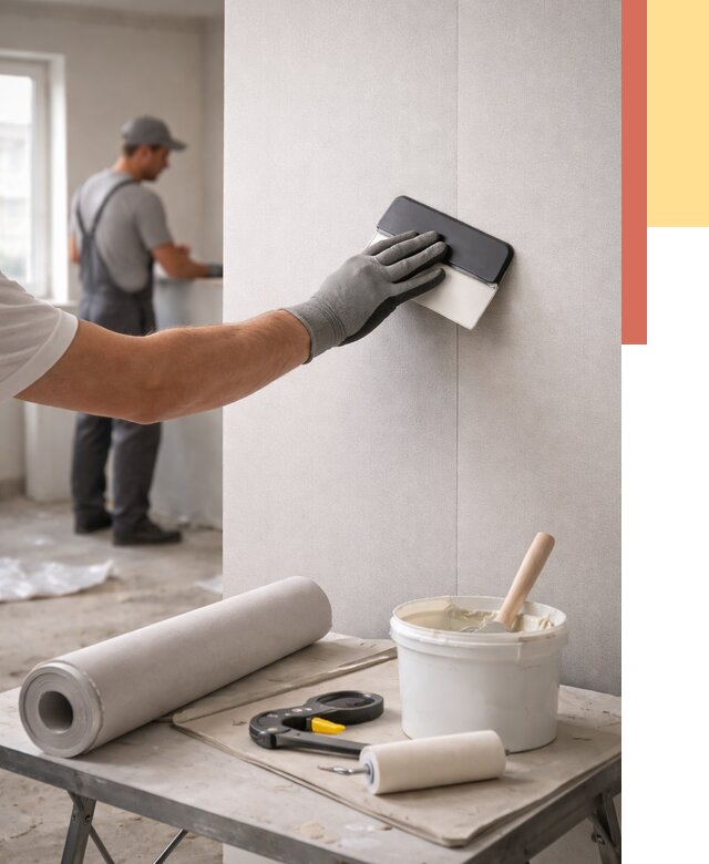 Поклейка обоев под покраску в Батайске от 3542 руб. за м2 | ОТДЕЛОЧНИК-Бтс