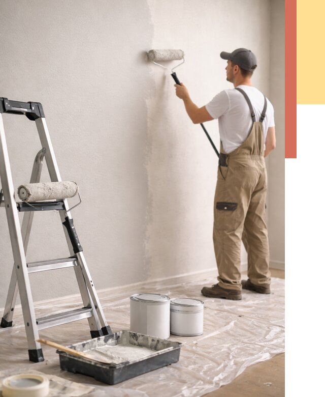 Покраска стен латексной краской в Батайске от 4554 руб. за м2 | ОТДЕЛОЧНИК-Бтс