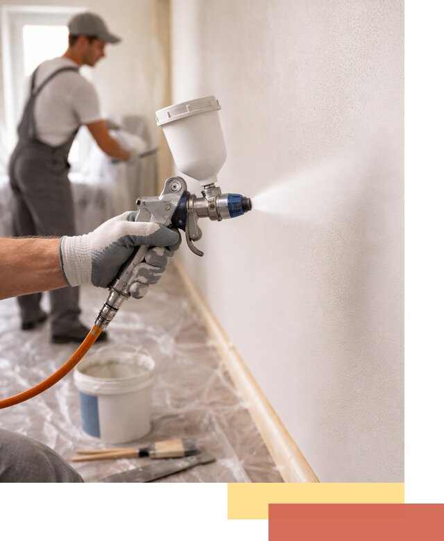 Покраска стен краскопультом в Батайске быстро и качественно