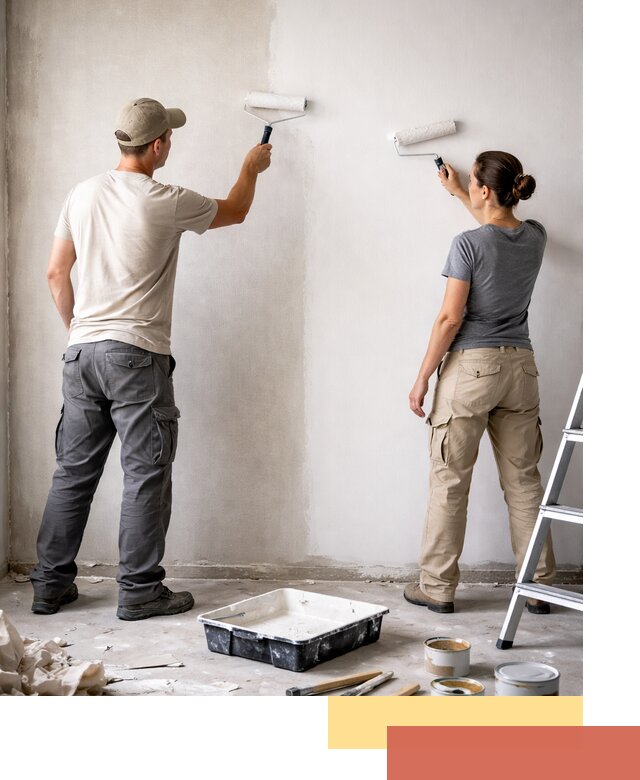 Окраска стен по стеклохолсту в Батайске качественно и долговечно