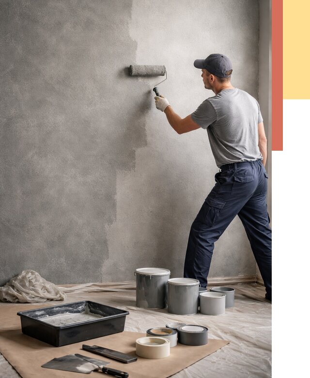 Покраска стен под бетон в Батайске от 658 руб. за м2 — быстро и недорого | ОТДЕЛОЧНИК-Бтс