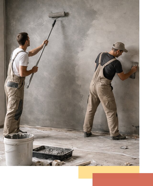 Покраска стен под бетон в Батайске профессионально и недорого