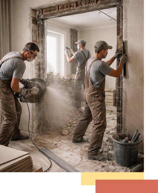 Расширение дверного проема под установку новой двери в Батайске