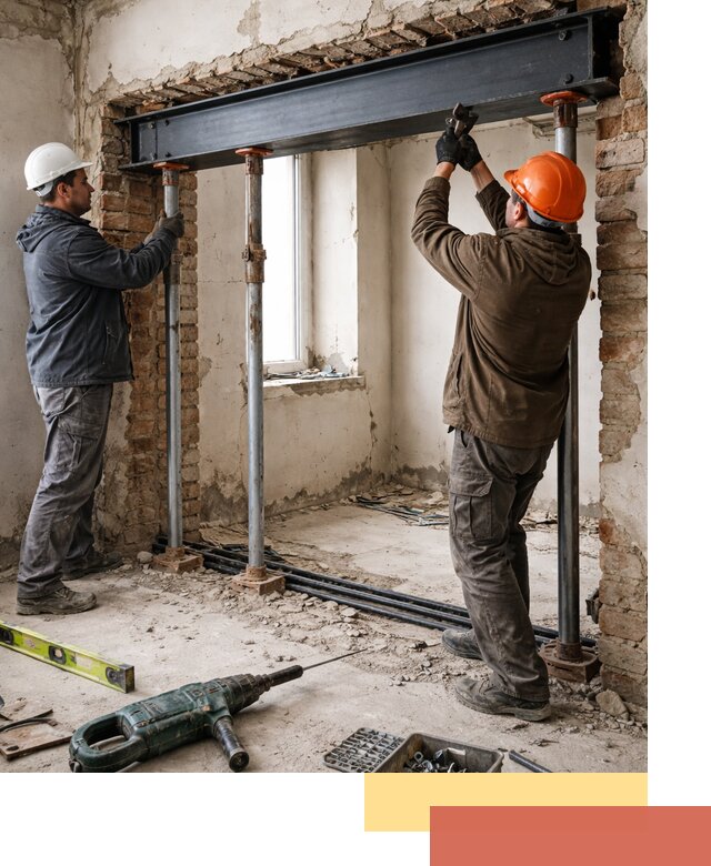 Усиление проема в стене в Батайске для расширения и безопасности