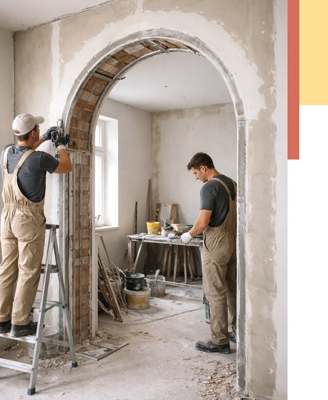 Устройство арочного проема в Батайске от 9615 руб. под ключ — быстро и недорого | ОТДЕЛОЧНИК-Бтс