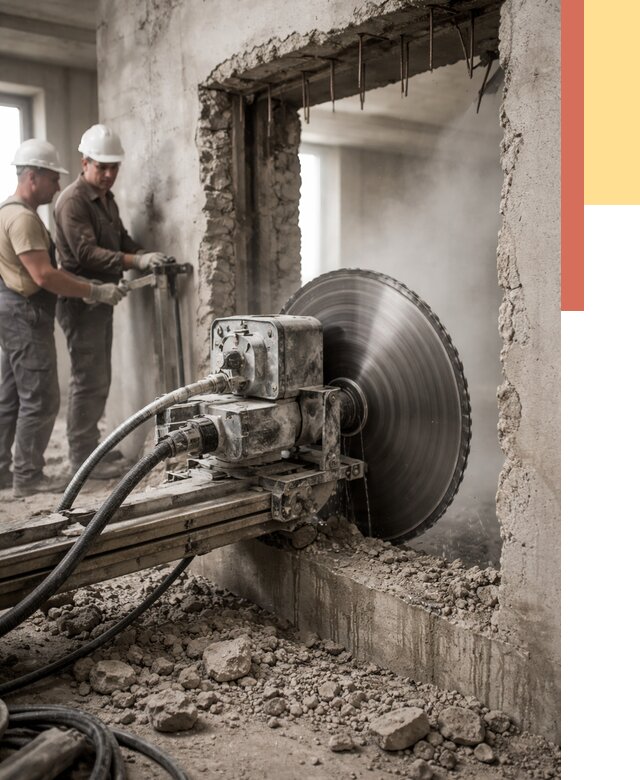 Алмазная резка проемов в Батайске от 4554 руб. быстро и недорого | ОТДЕЛОЧНИК-Бтс