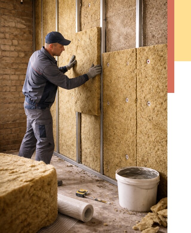 Утепление стен минватой в Батайске от 1366 руб./м2 — недорого и быстро | ОТДЕЛОЧНИК-Бтс