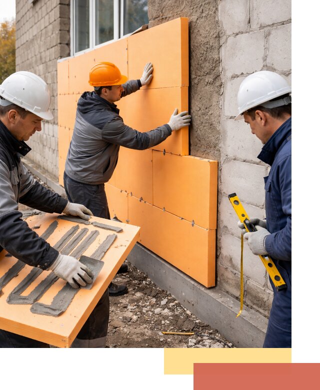 Утепление фасада пеноплексом под ключ в Батайске