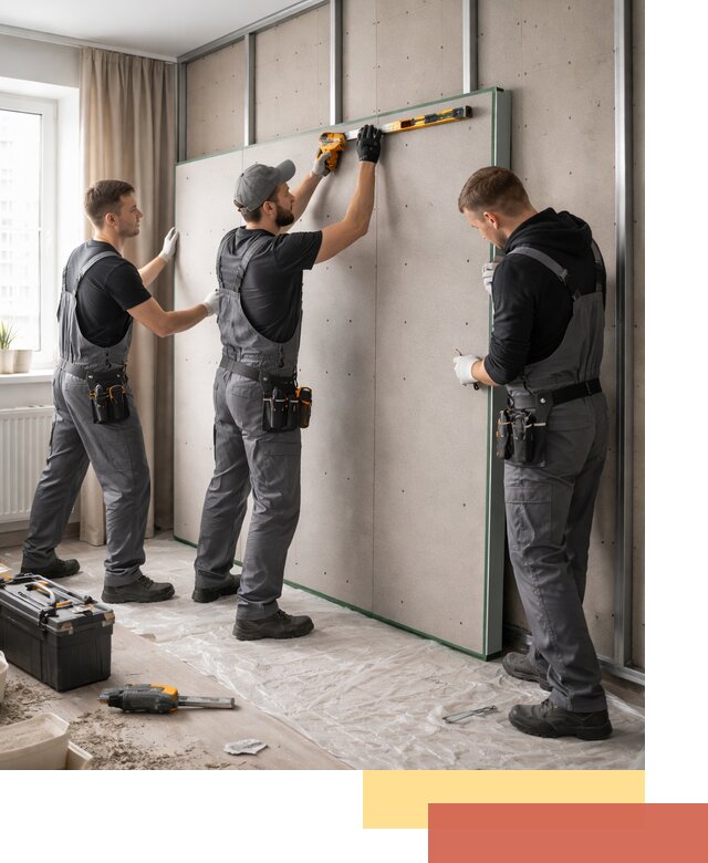 Шумоизоляция стен панелями ЗИПС в Батайске для жилых и коммерческих помещений