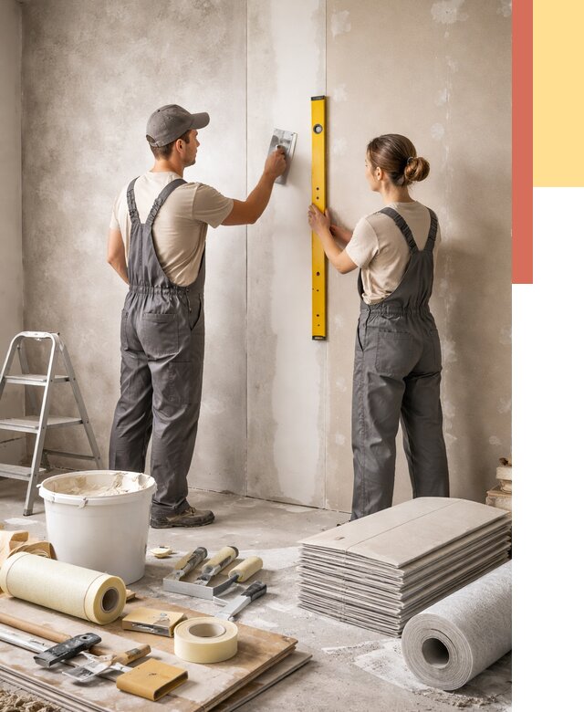 Отделка стен в Батайске от 1518 руб/м² — недорого, быстро, под ключ | ОТДЕЛОЧНИК-Бтс