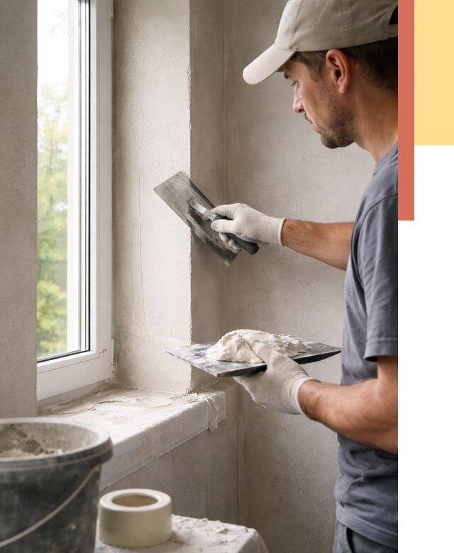 Штукатурка откосов в Батайске от 4554 руб/м² — услуги и выравнивание под ключ | ОТДЕЛОЧНИК-Бтс