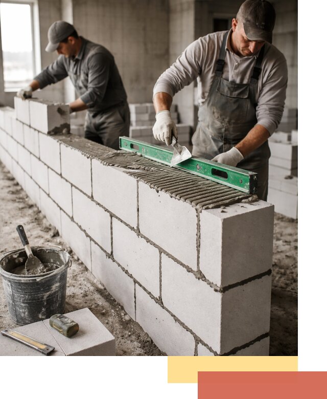 Кладка перегородок из газобетона в Батайске быстро и качественно