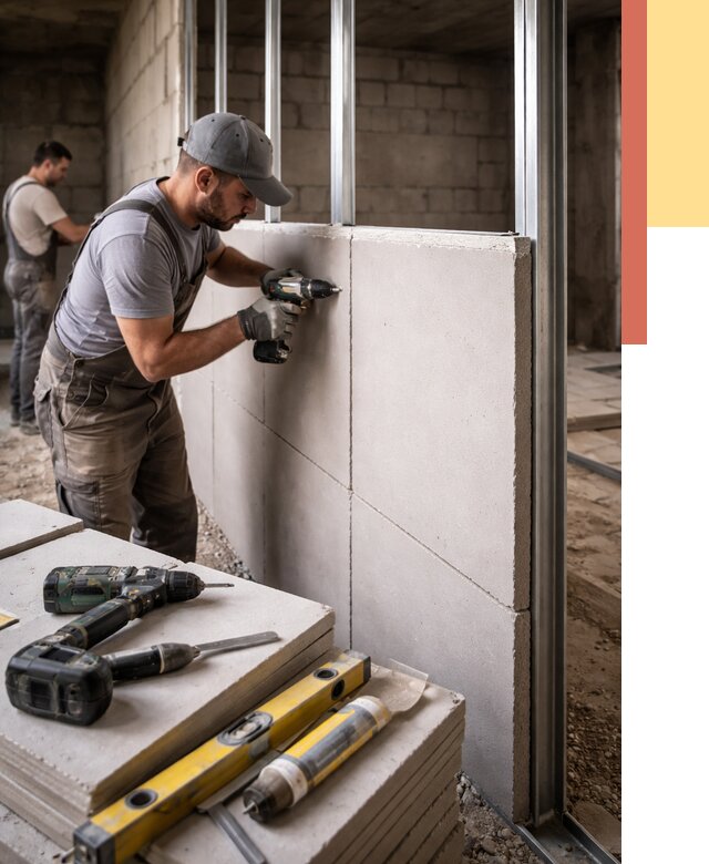 Кладка влагостойких перегородок ПГП в Батайске от 1215 руб. под ключ | ОТДЕЛОЧНИК-Бтс