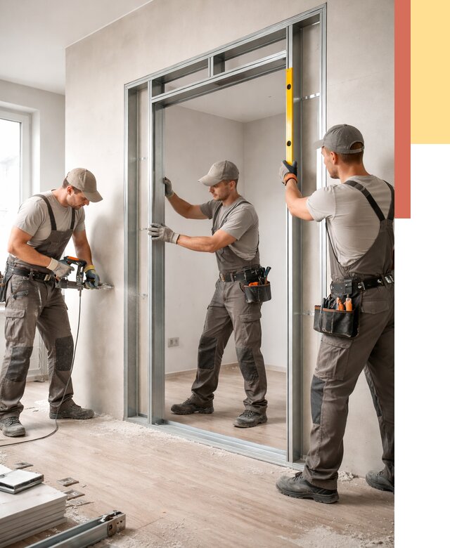 Устройство дверного проема в перегородке в Батайске от 4554 руб. под ключ | ОТДЕЛОЧНИК-Бтс