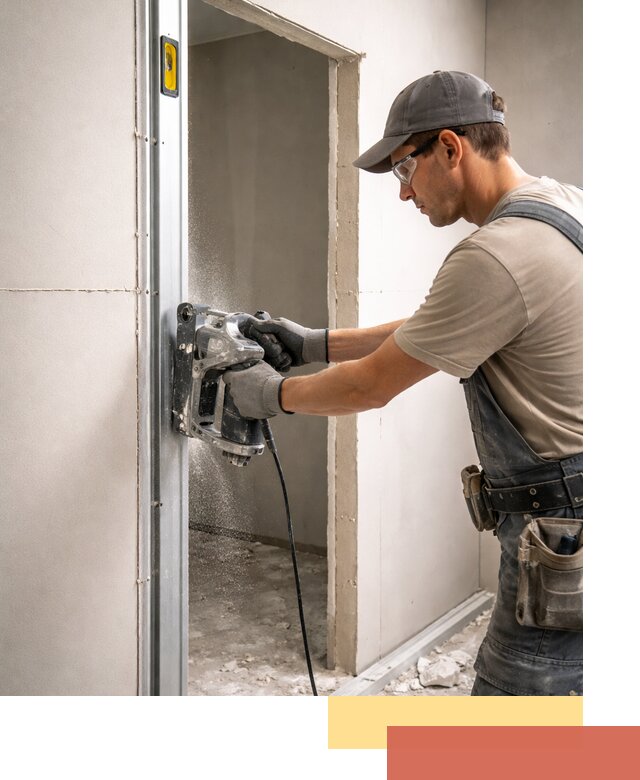 Устройство дверного проема в перегородке в Батайске