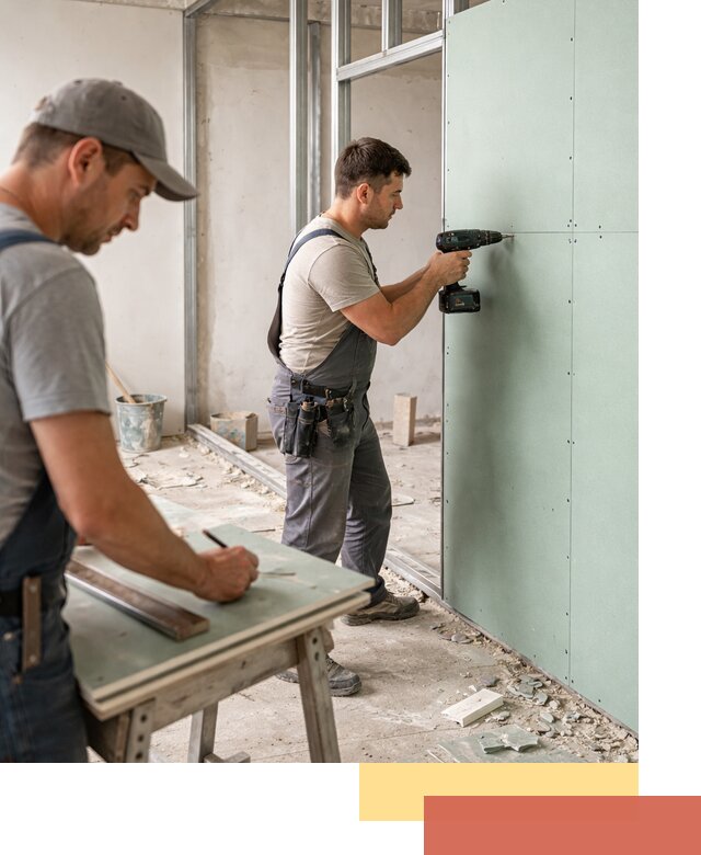 Перегородки из влагостойкого гипсокартона под ключ в Батайске