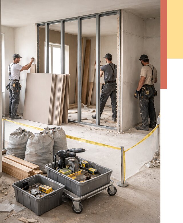 Перенос гипсокартонной перегородки в Батайске под ключ от 4554 руб. | Демонтаж и монтаж – ОТДЕЛОЧНИК-Бтс